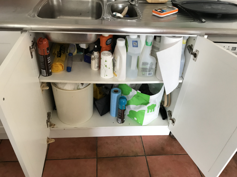 Under sink - before