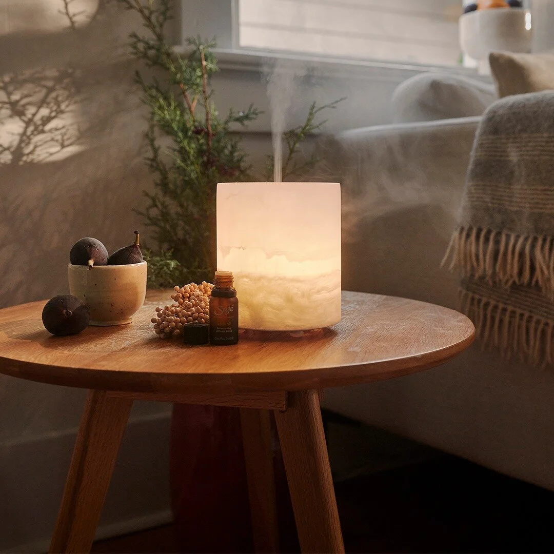 Metric Design Valentine’s Pick - Aroma Glow Diffuser & Essential Oils, by Saje Wellness