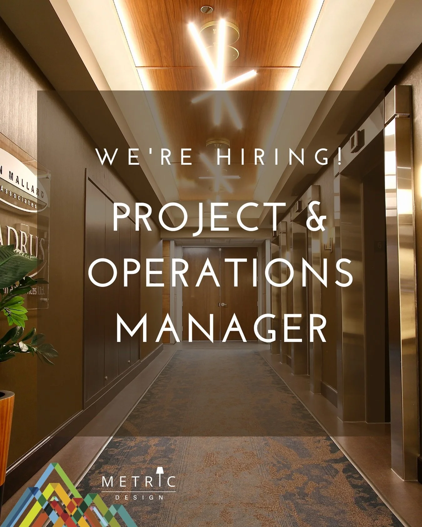 ✨ We&rsquo;re growing our team! ✨
Metric Design is looking for a Project &amp; Operations Manager to join our great team.

We&rsquo;re a collaborative, design-focused studio that balances creativity with practicality. At our core, we value innovation