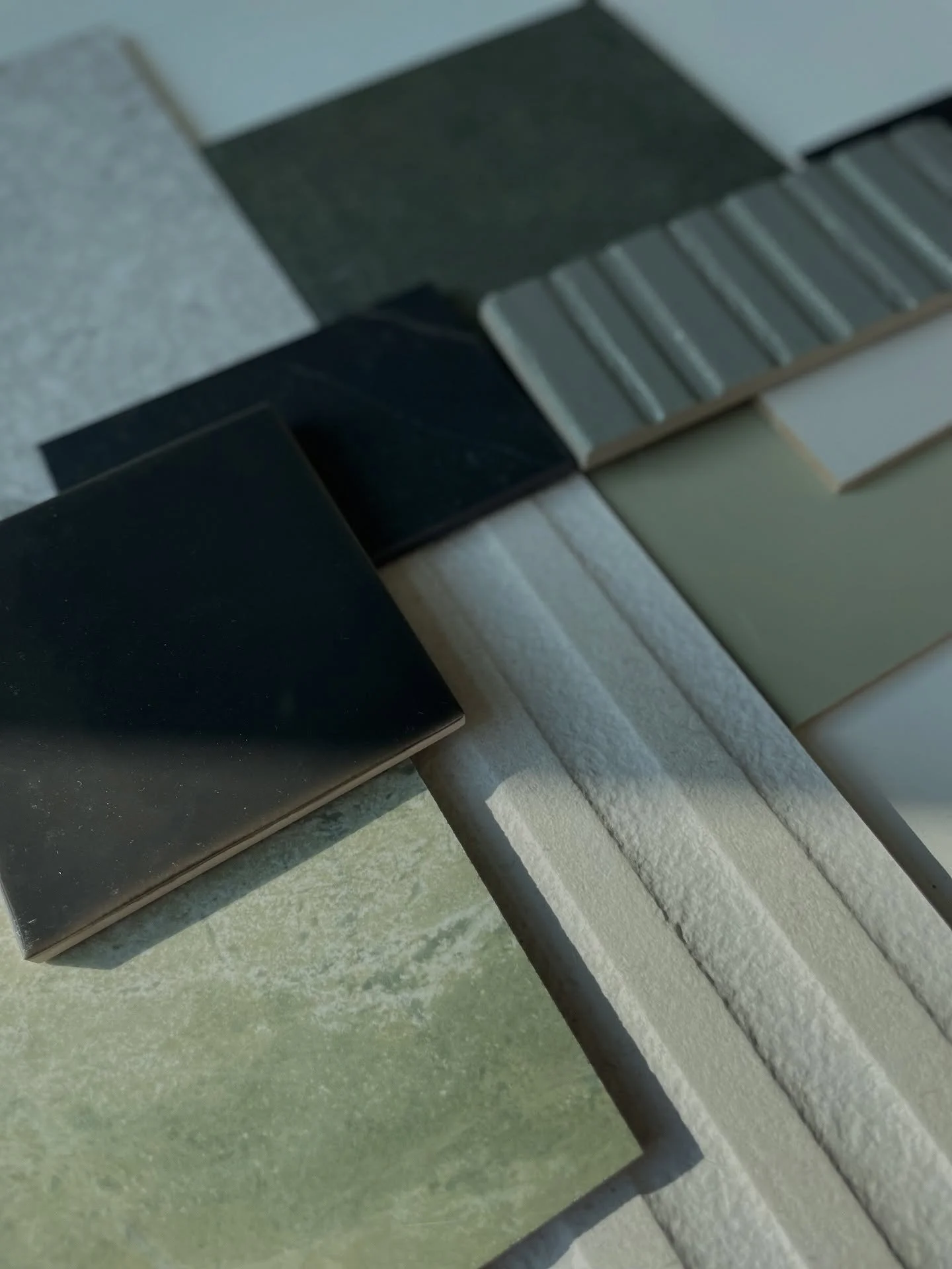 Our latest project features soft green and neutral tiles that perfectly blend calmness, warmth, and timeless elegance. Stay tuned to see how it all comes together in the finished design - we can&rsquo;t wait to share the full reveal soon! 

#design #