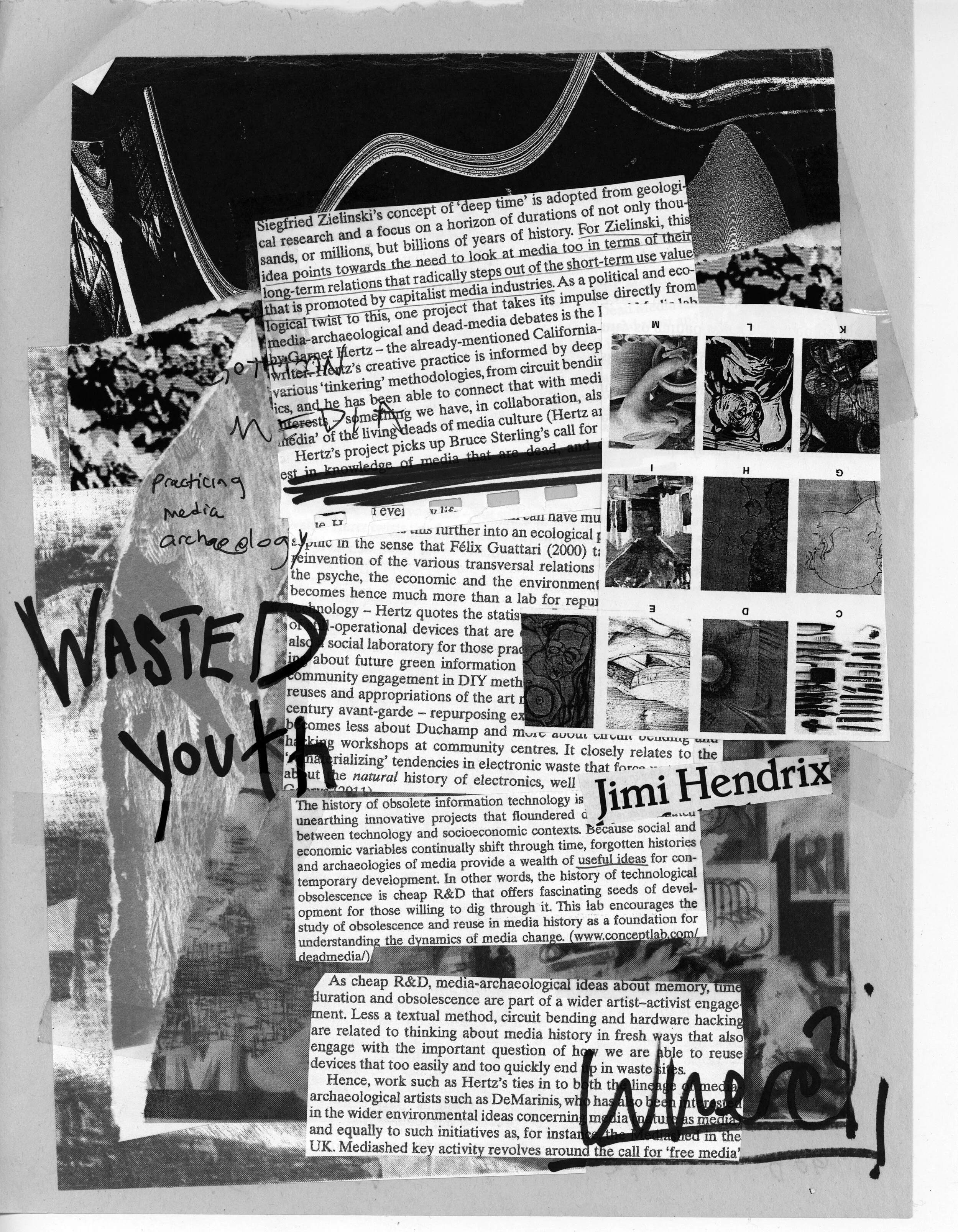  ‘Wasted Youth’ Zine, 2018  During the mid 70’s the youth culture were not seen to be ruining the conventional uses and inventing new ones, but rather as enemies. So the zines emerged as a way to share information and ideas, make a statement, and to 