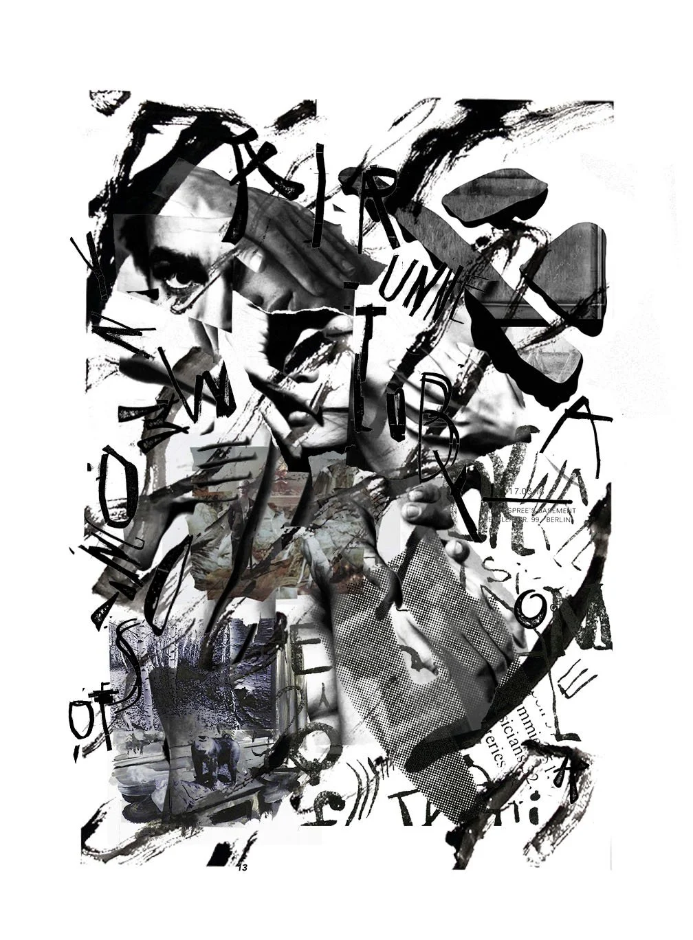  Typographic posters for Assignment 1 - remixing found typography from food packaging into poster compositions.  