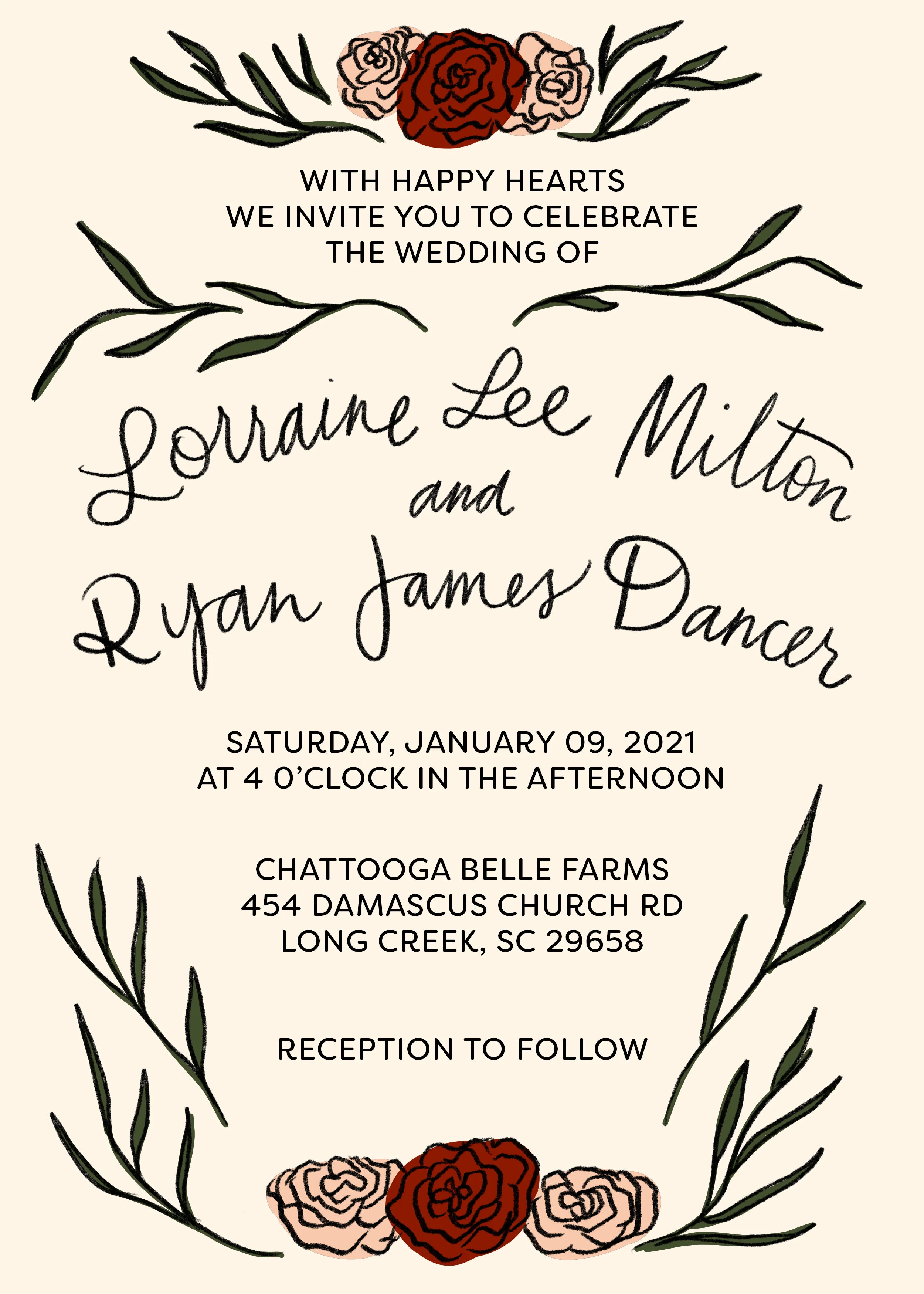 Ryan + Lorraine Wedding Invitation, 2020