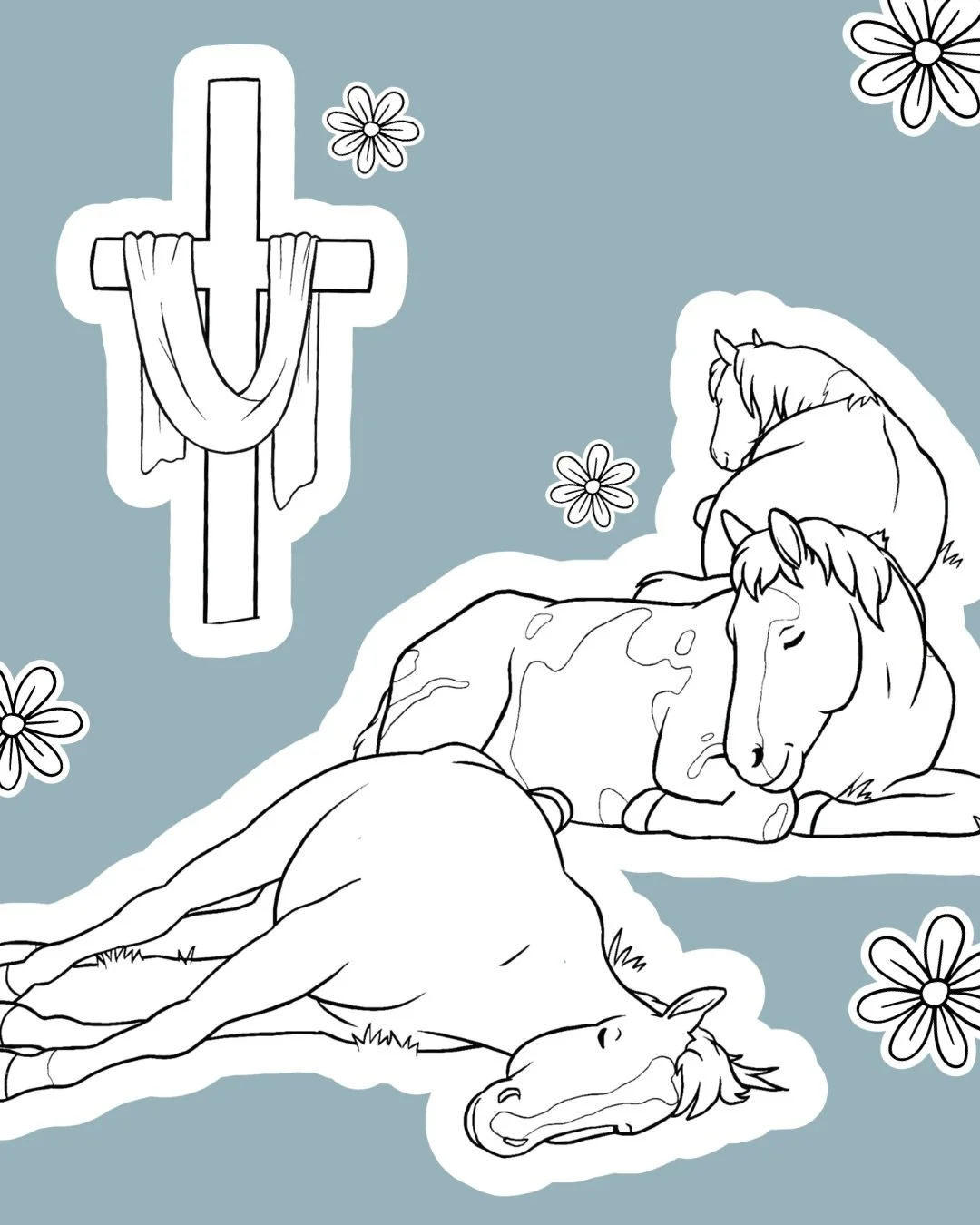 All creation sings Holy🥹🙏🏼 Our Easter freebie is here for you and your kiddos to enjoy. We pray for a restorative and joyful Easter weeken. Sunday is coming🌅 #thehnhsanctuary #horsecraft #eastercrafts #horserescue #kidsministry