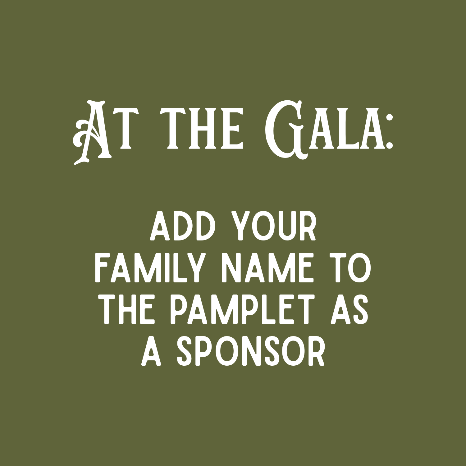 Gala Add A Family Name