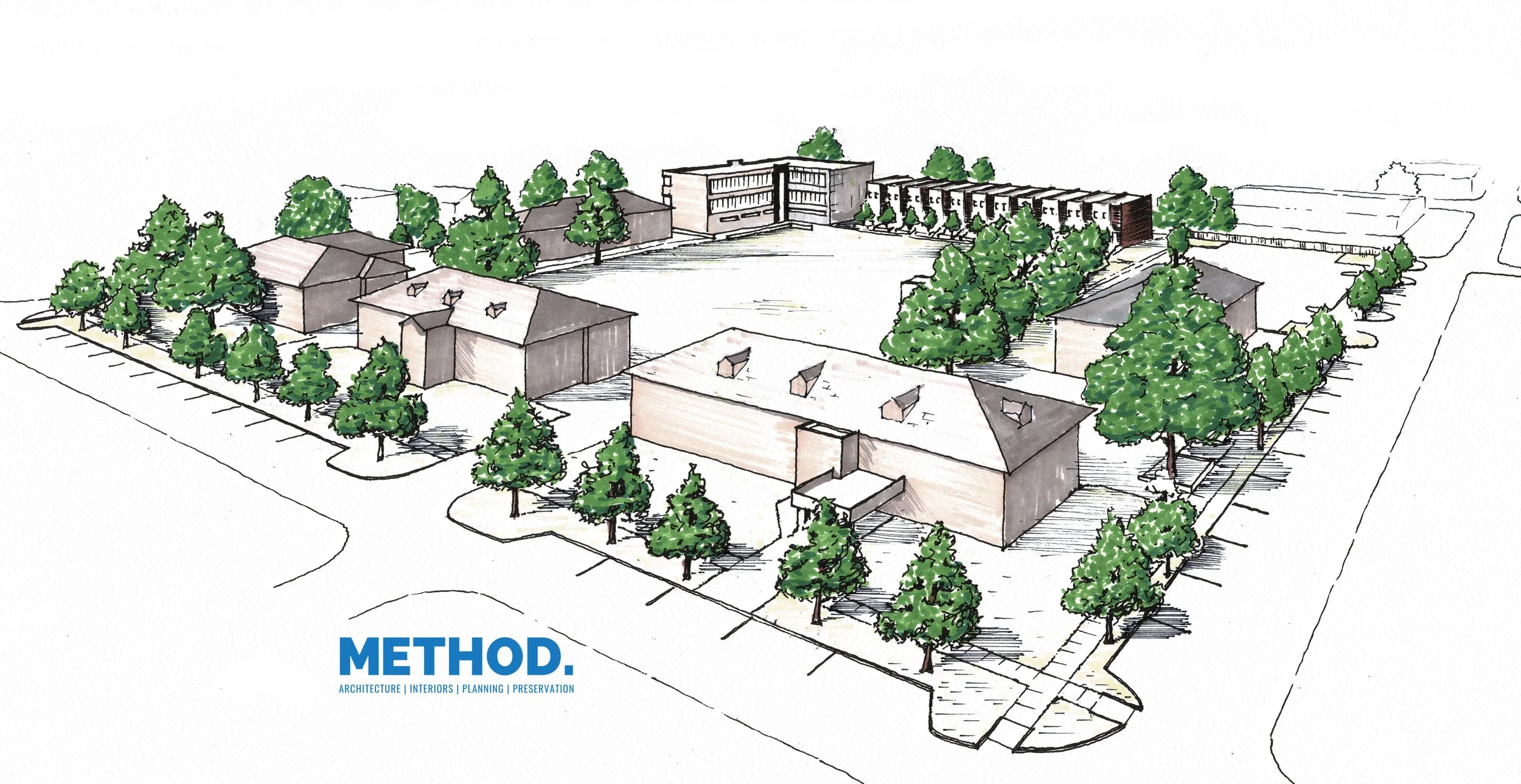 Historic Tulsa Boys Home Redevelopment Mixed Use Mockup