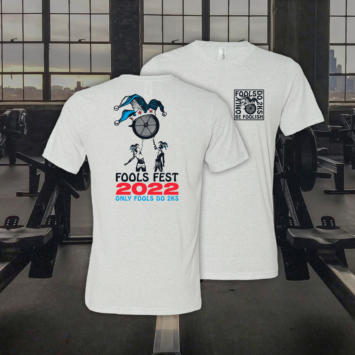 Fools Fest Sprints 2022 official triblend race tee.