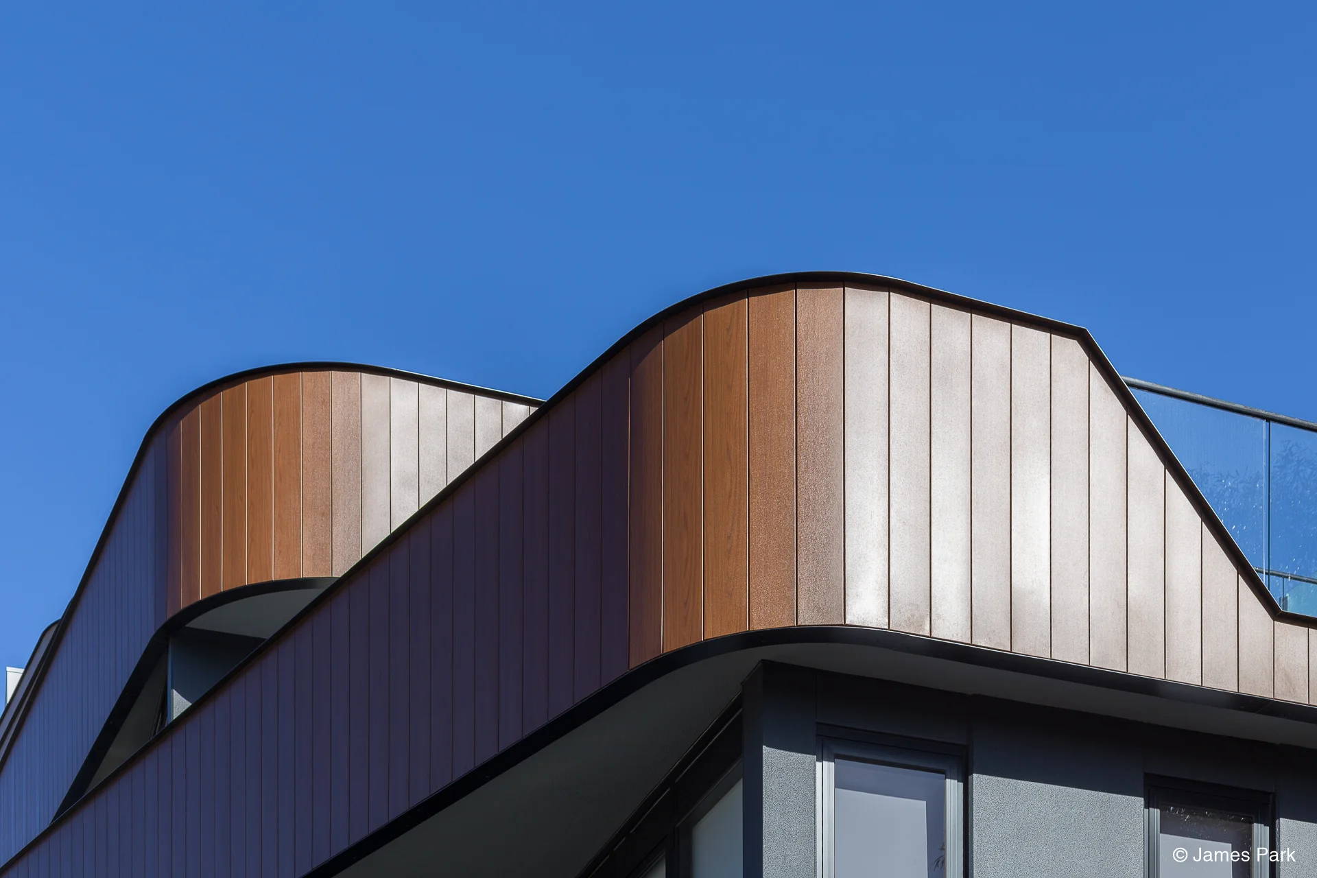 Interlocking plank look panel with water resistance