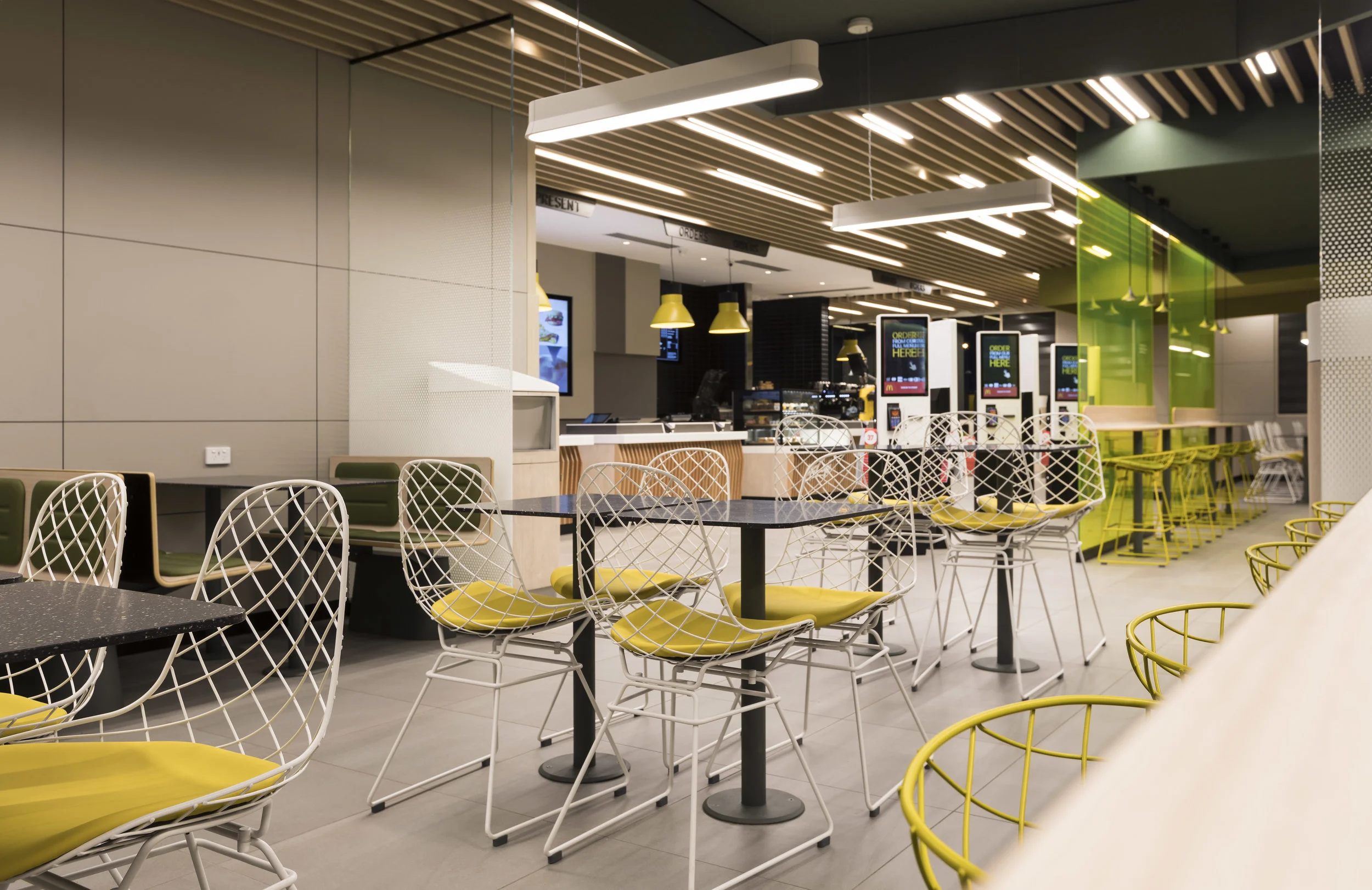 McDonald’s - Emerald Hills VIC Ever Art Wood® battens - Kabebari 30x50 & 30x85 in Kuri Masame