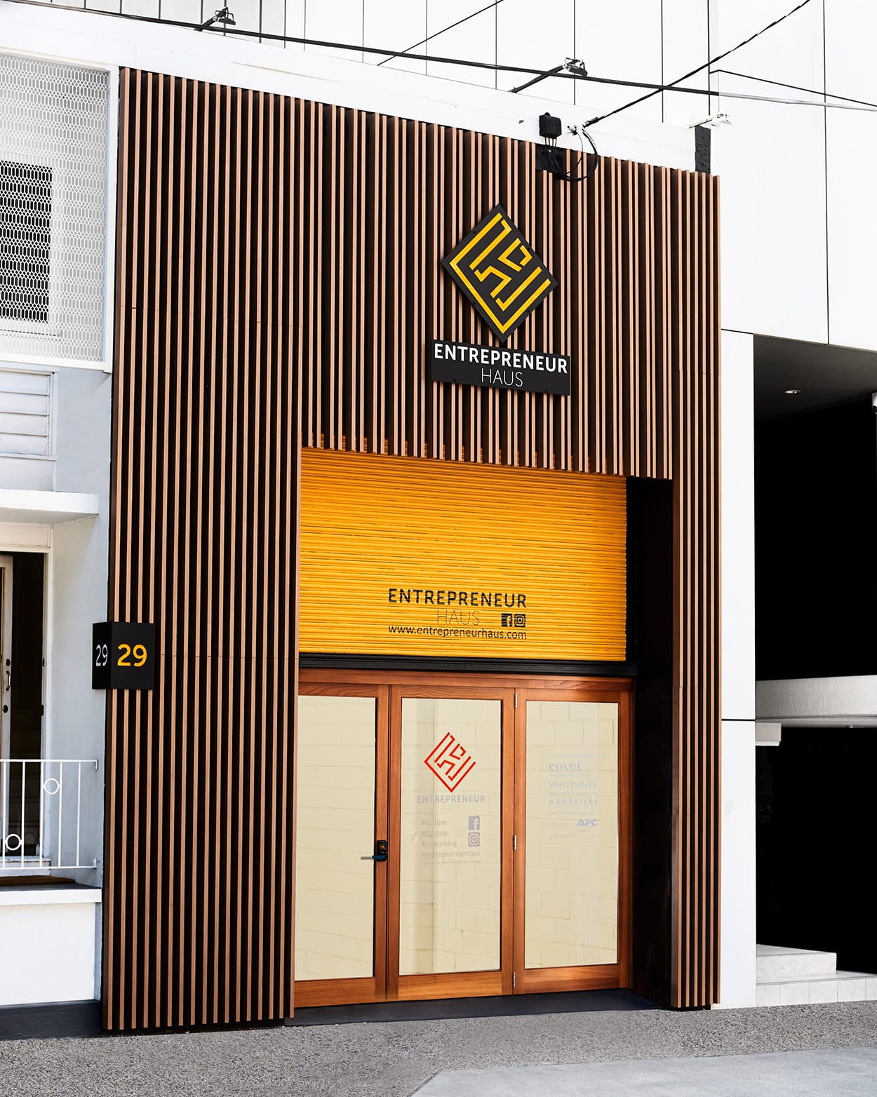 Entrepreneur House shared workspace - South Brisbane QLD Ever Art Wood® Kabebari 30x50 & 30x85