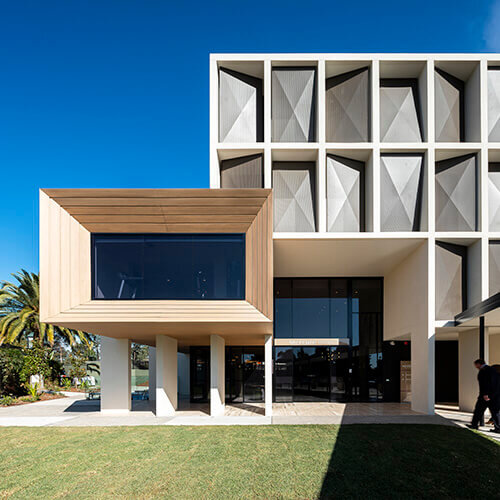 A striking timber look feature for the latest hotel in Sydney’s North West