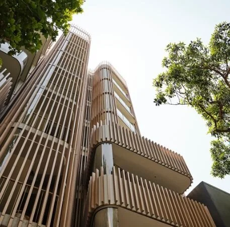 Signature battens encase a residential tower of the highest calibre