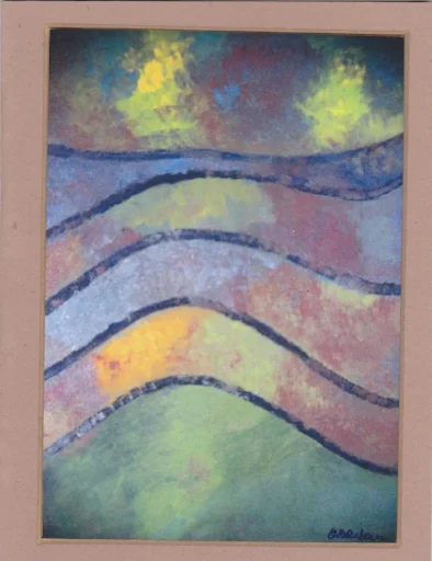 abstract art blank note card