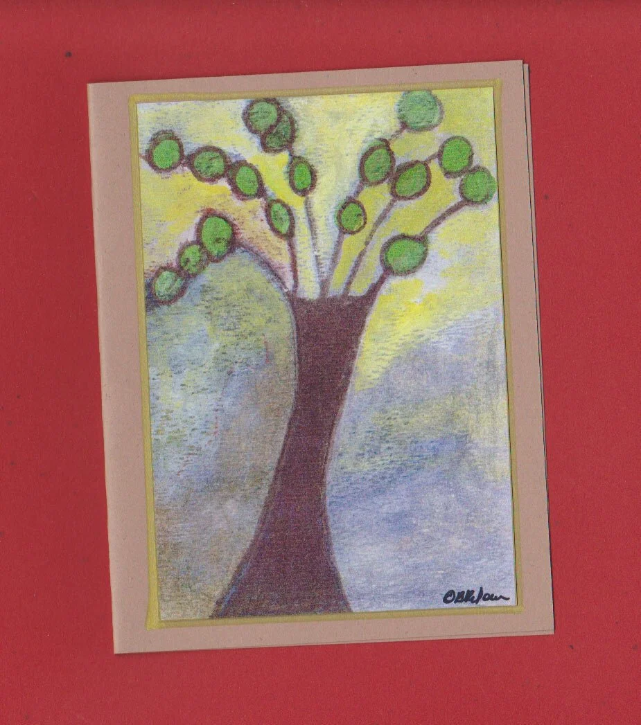 Tree art blank note cards