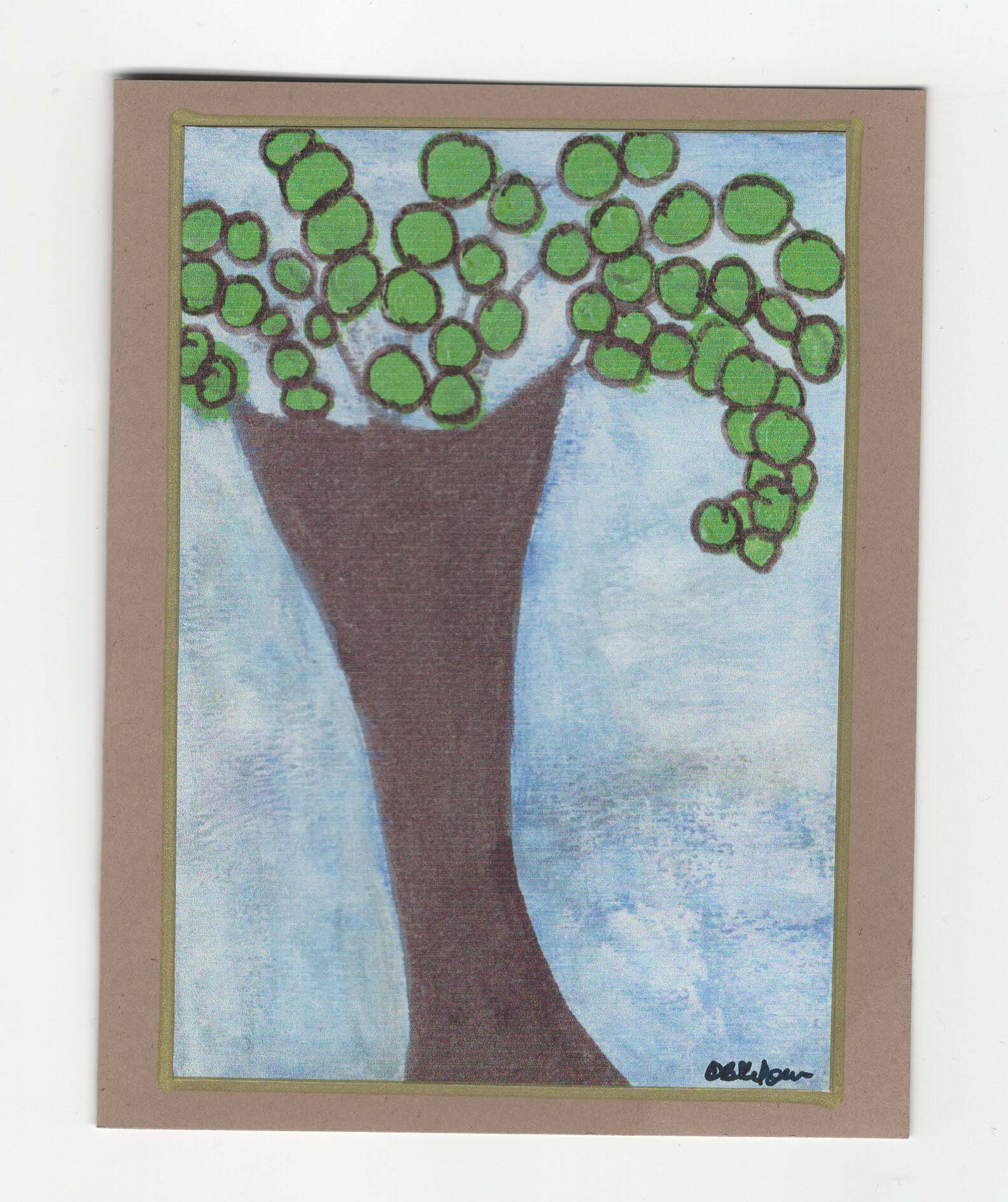 Tree art blank note cards