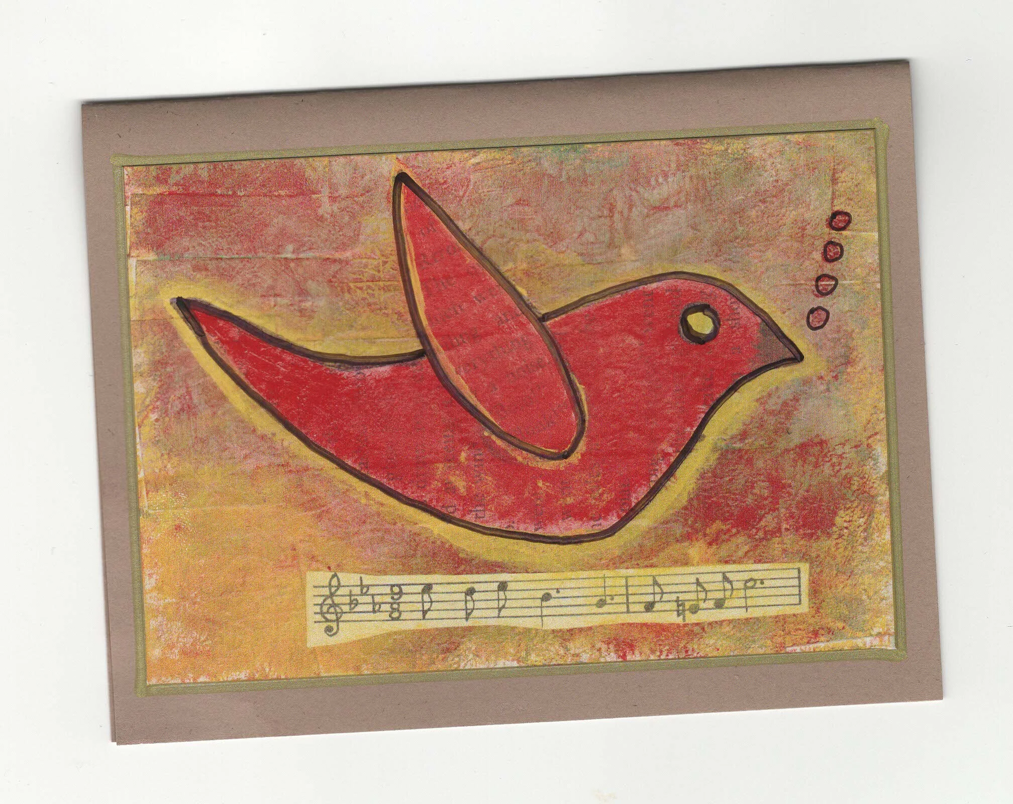 Bird art note card