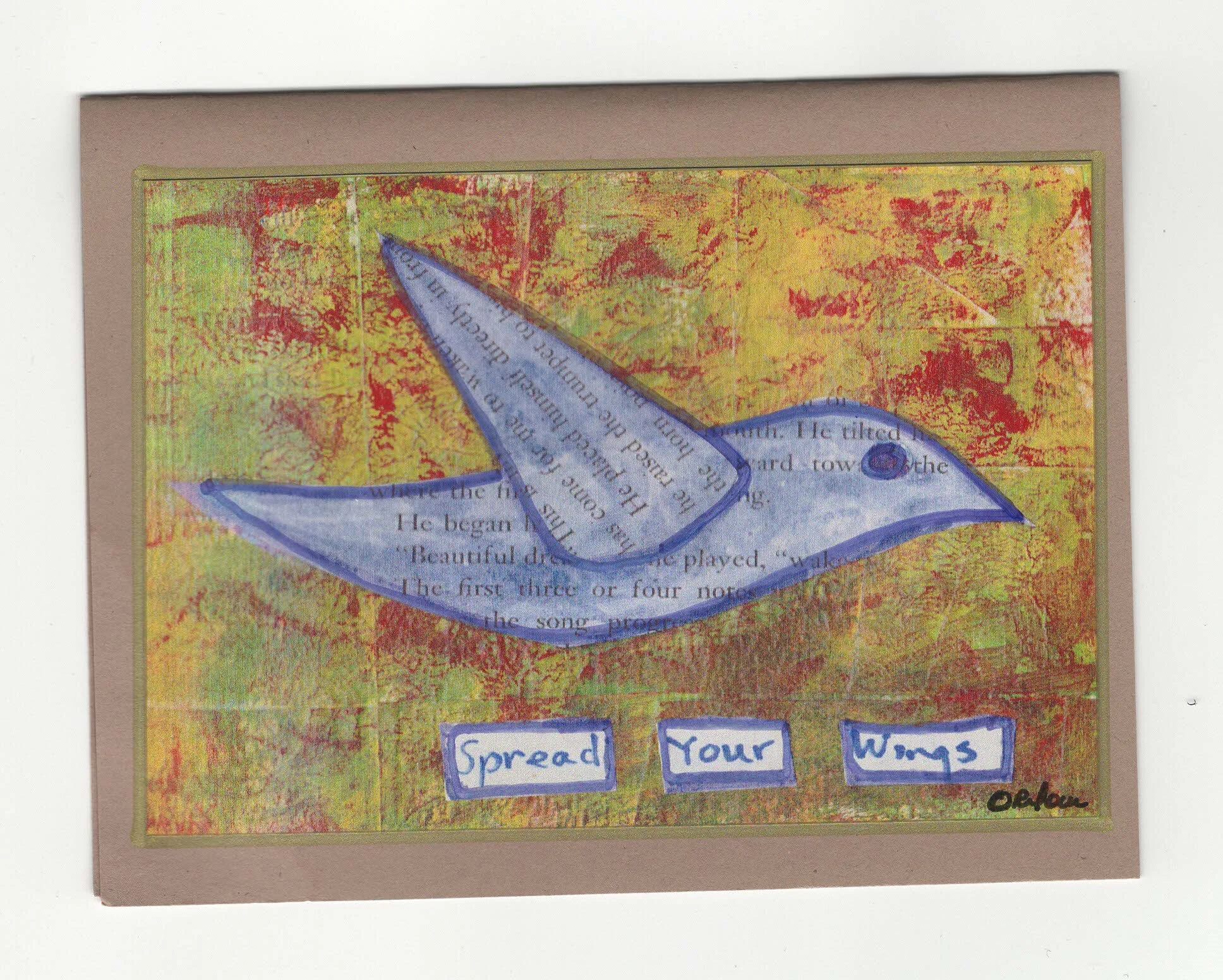 bird art note card