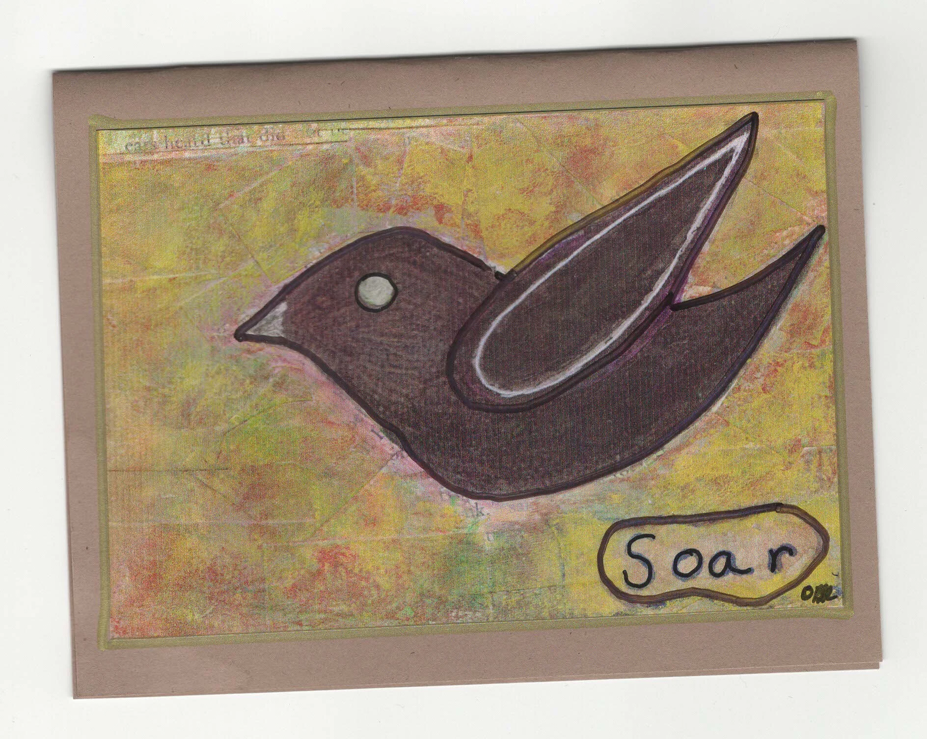 bird art note card