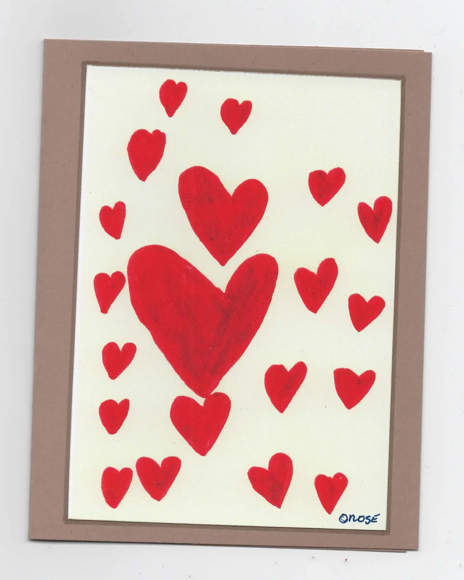 heart art note card