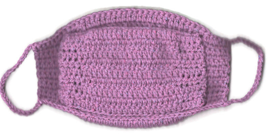 Mauve, Lilac Crocheted Face Mask by Cindy — Betty and Refour