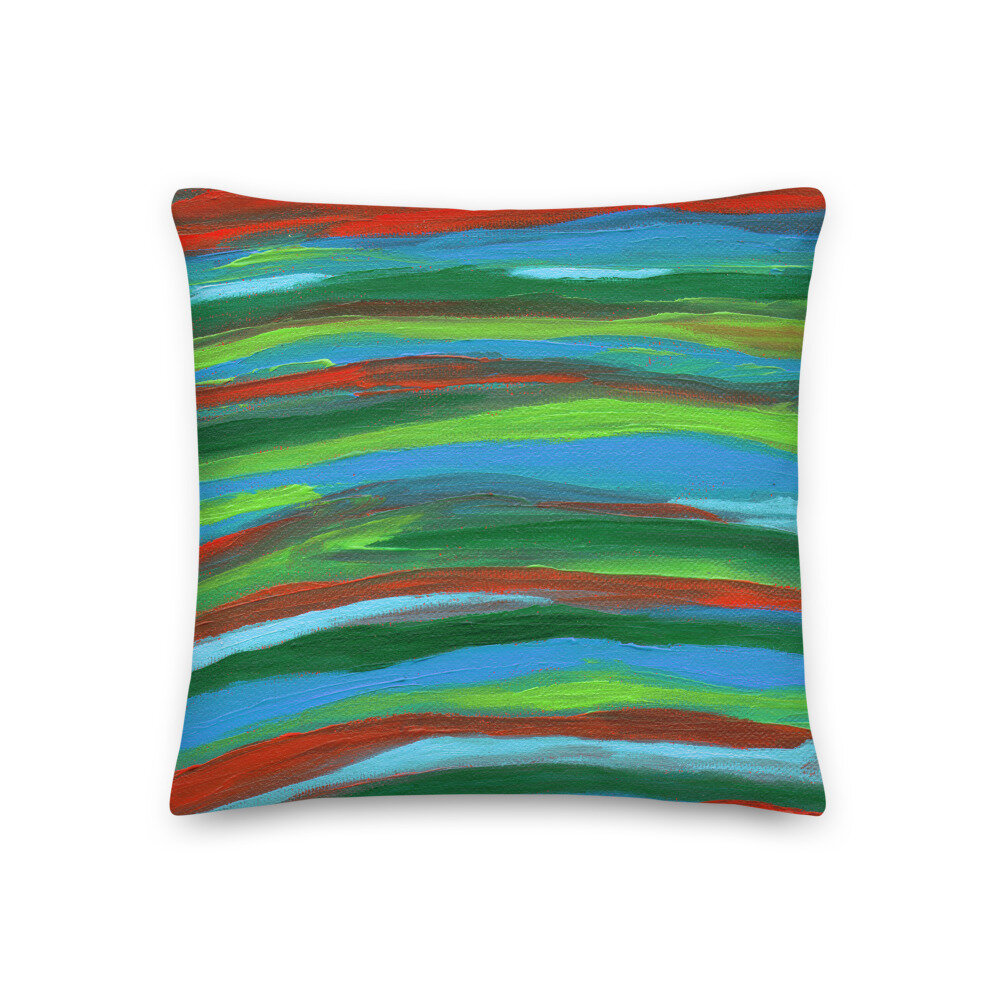 allover print artist throw pillows