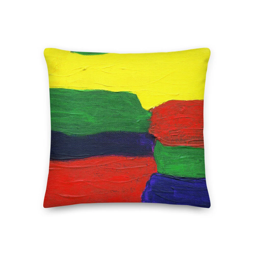 allover print artist throw pillows