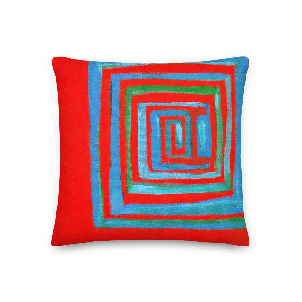 allover print artist throw pillows