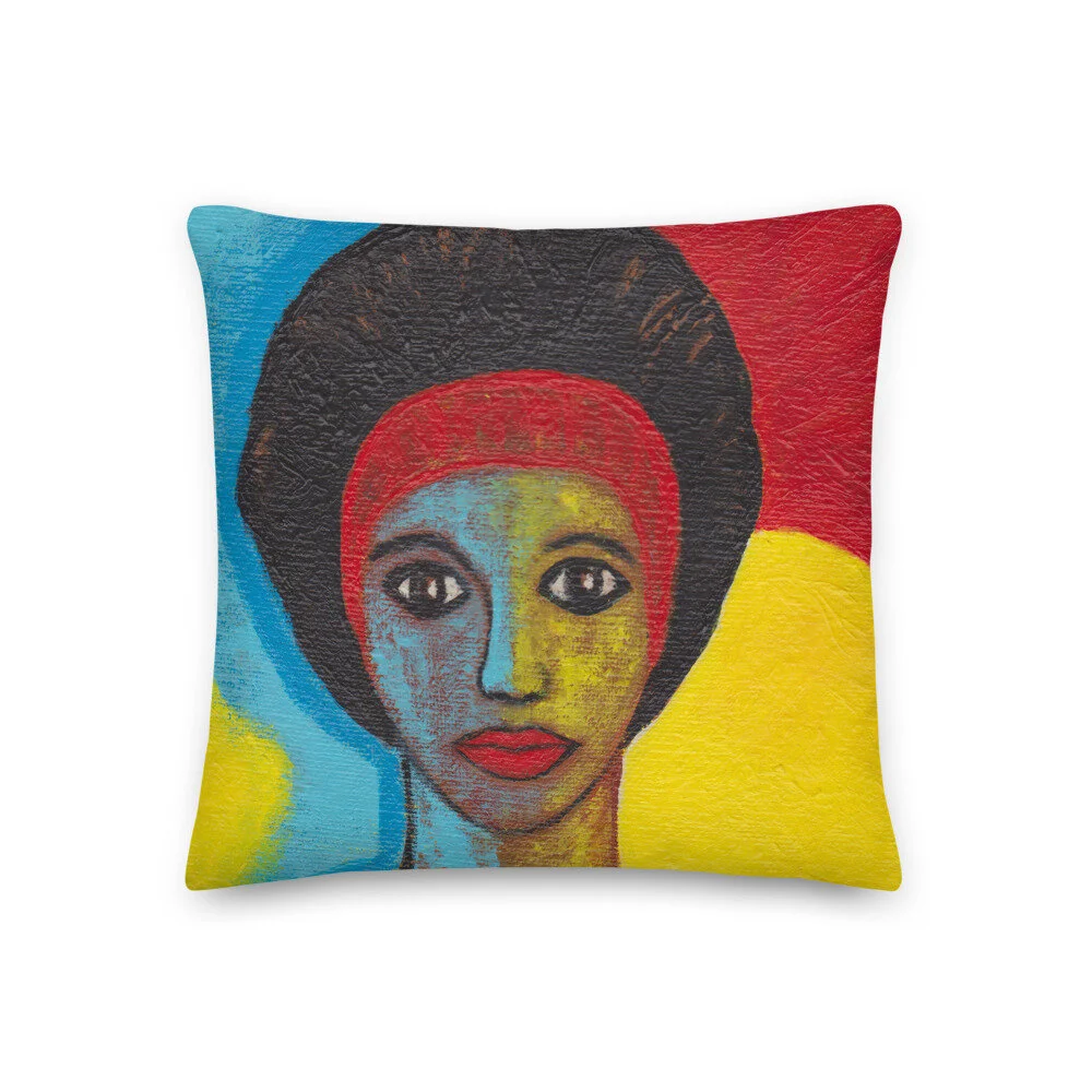allover print art throw pillow