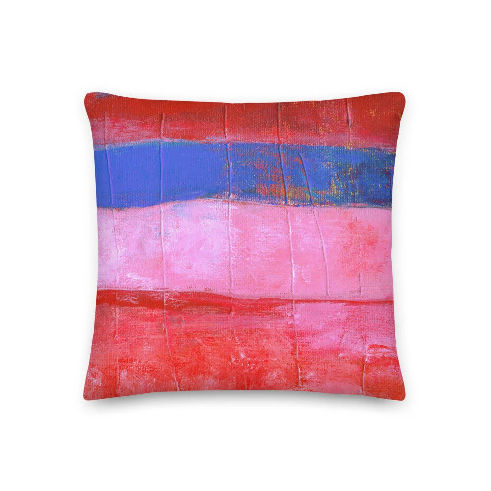 allover print art throw pillow