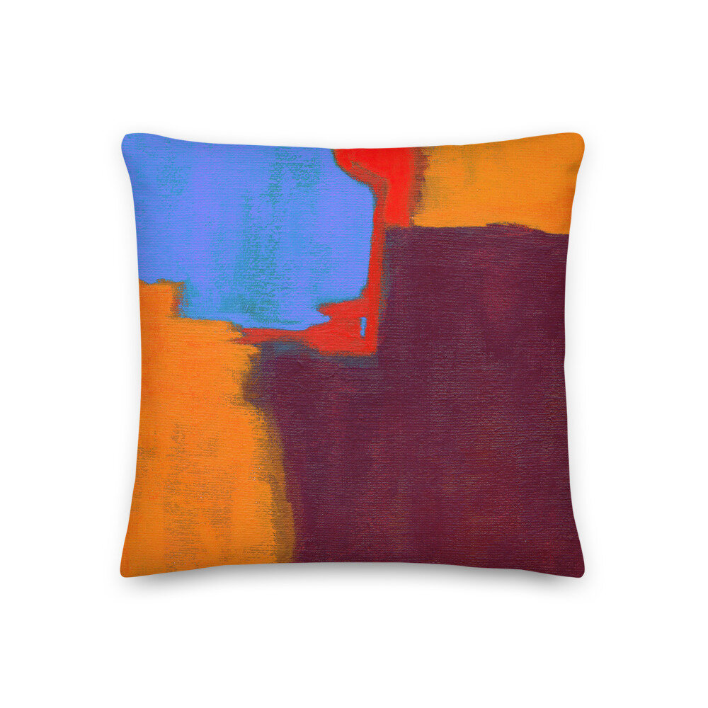 allover print art throw pillow