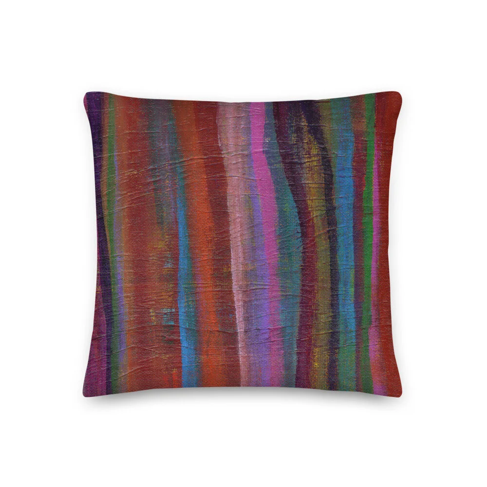 allover print art throw pillow