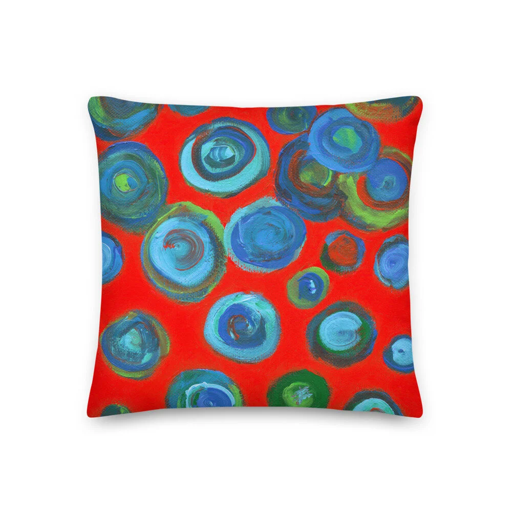 allover print art throw pillow