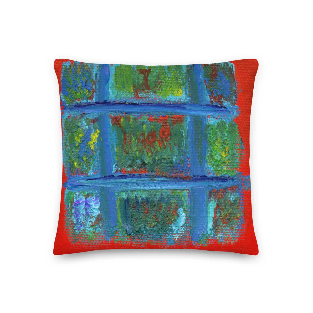 allover print art throw pillow