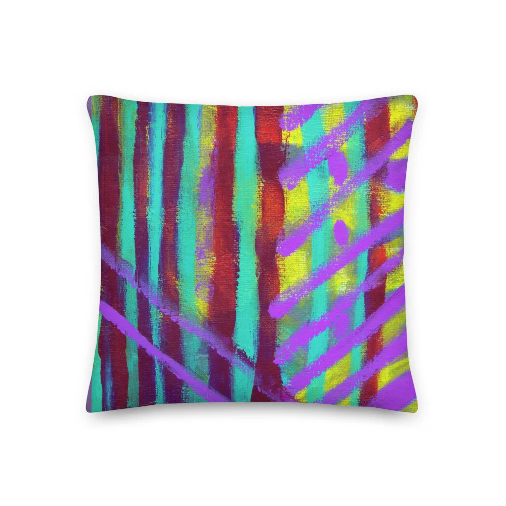 allover print art throw pillow