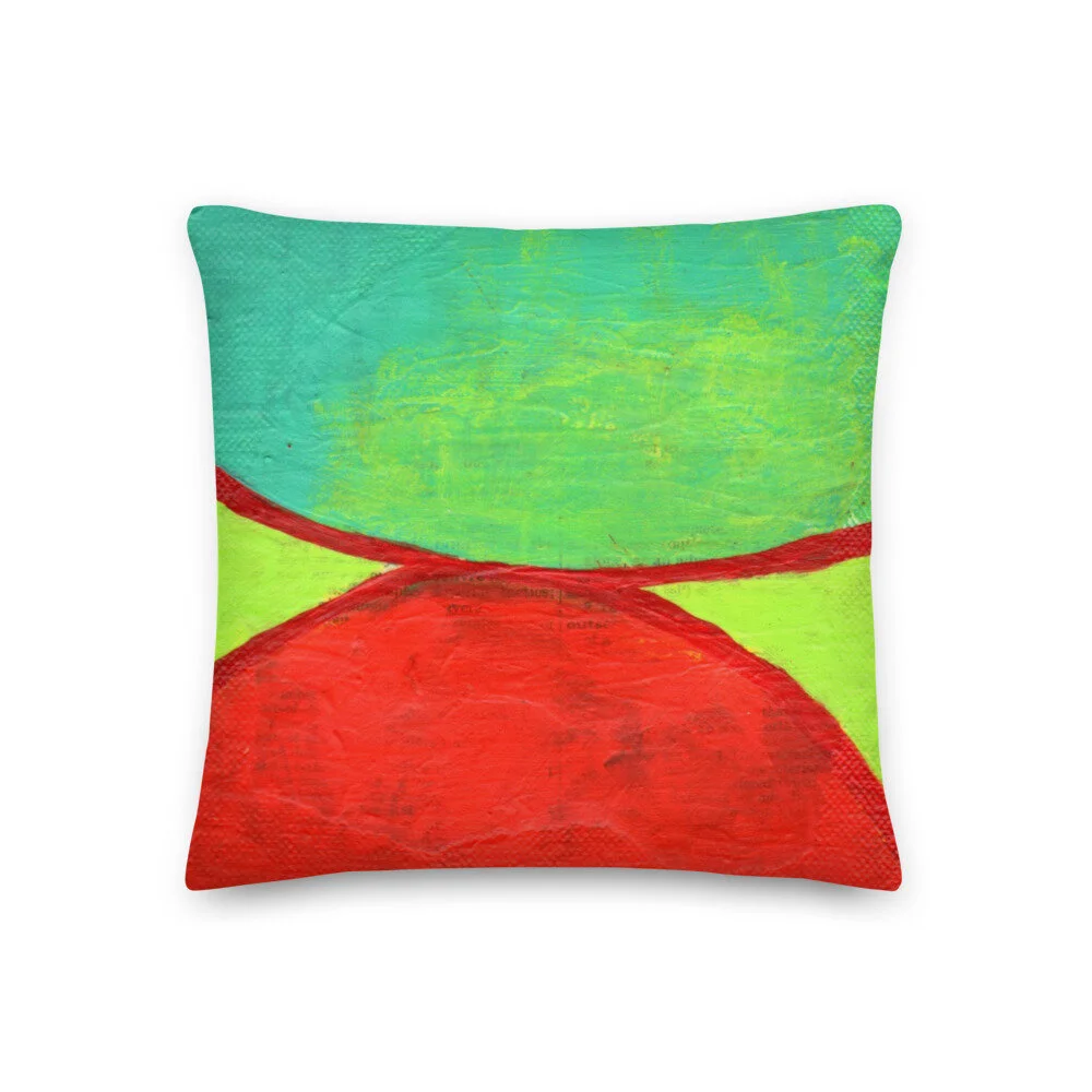 allover print art throw pillow