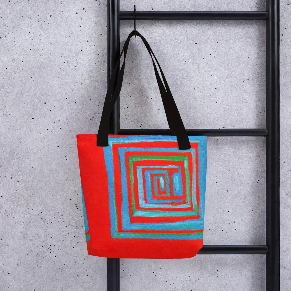 allover print art tote bag