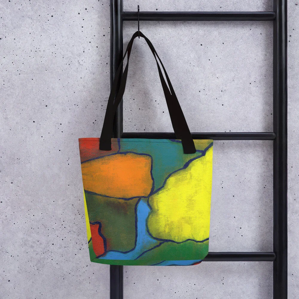 allover print art tote bag