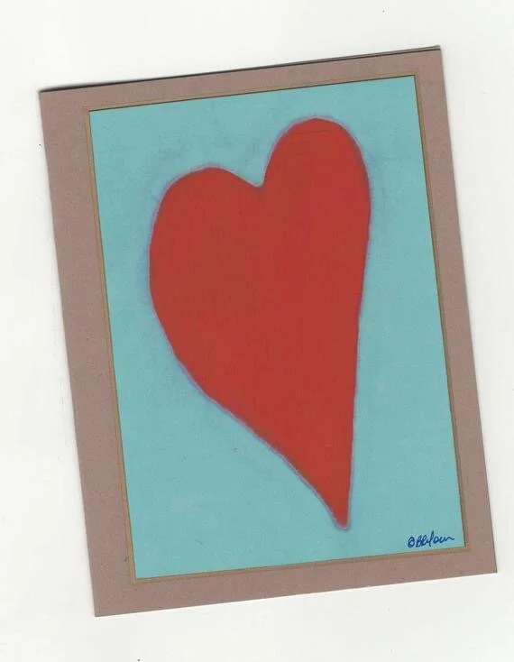 heart art note card
