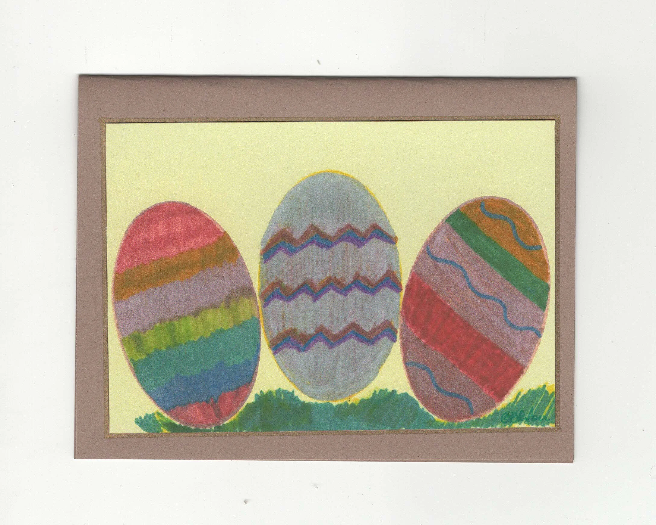 easter egg art note card