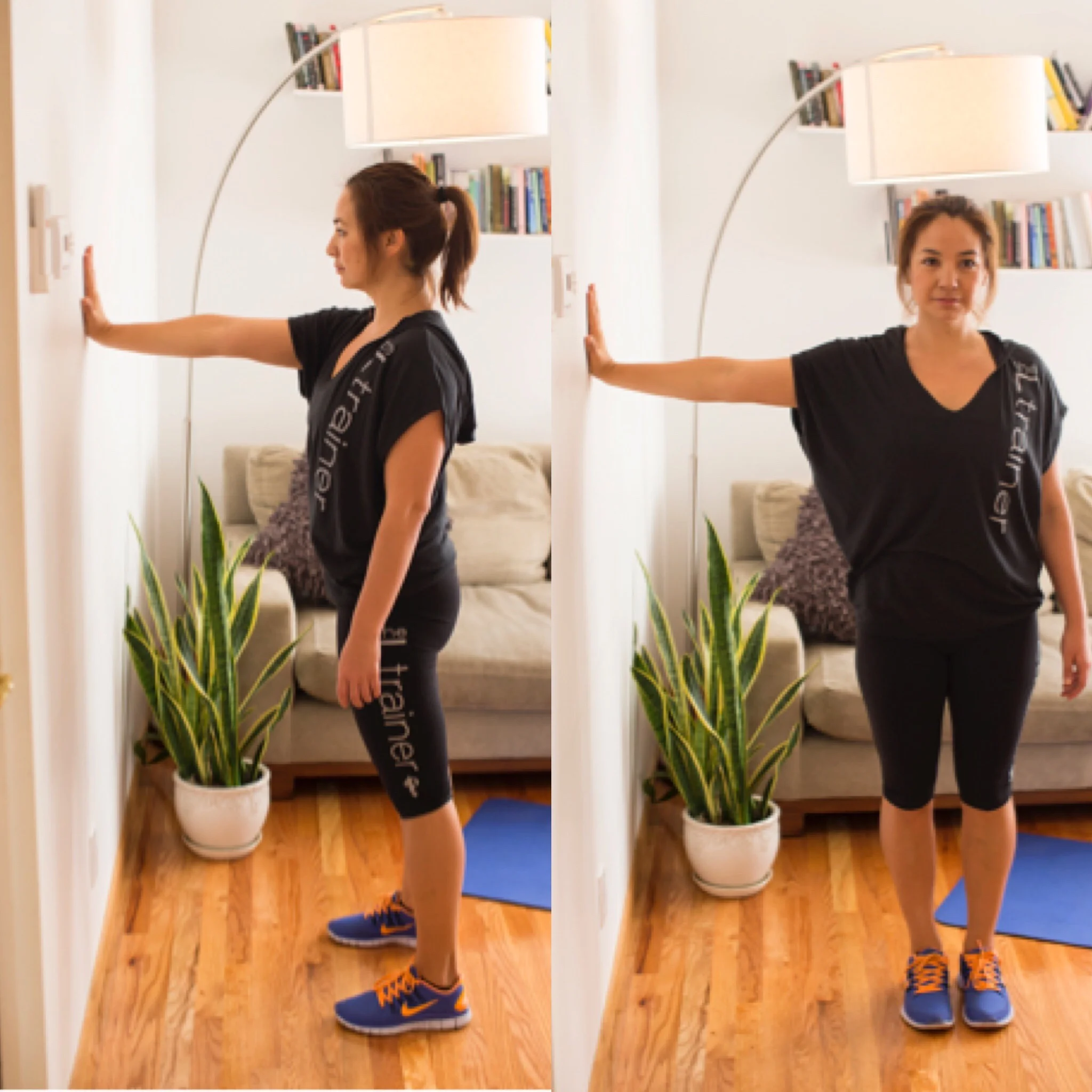 here is not pregnant Camille demonstrating the stretch at the end of the video. AWW.. feels so good.