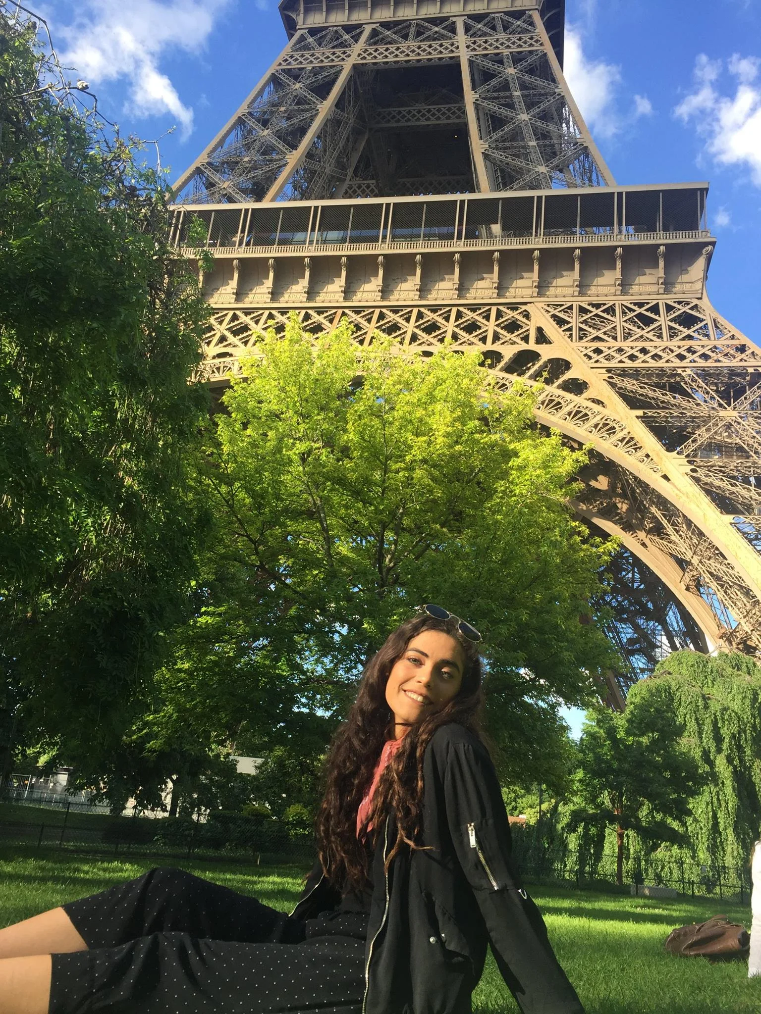 picnic underneath the Eiffel Tower