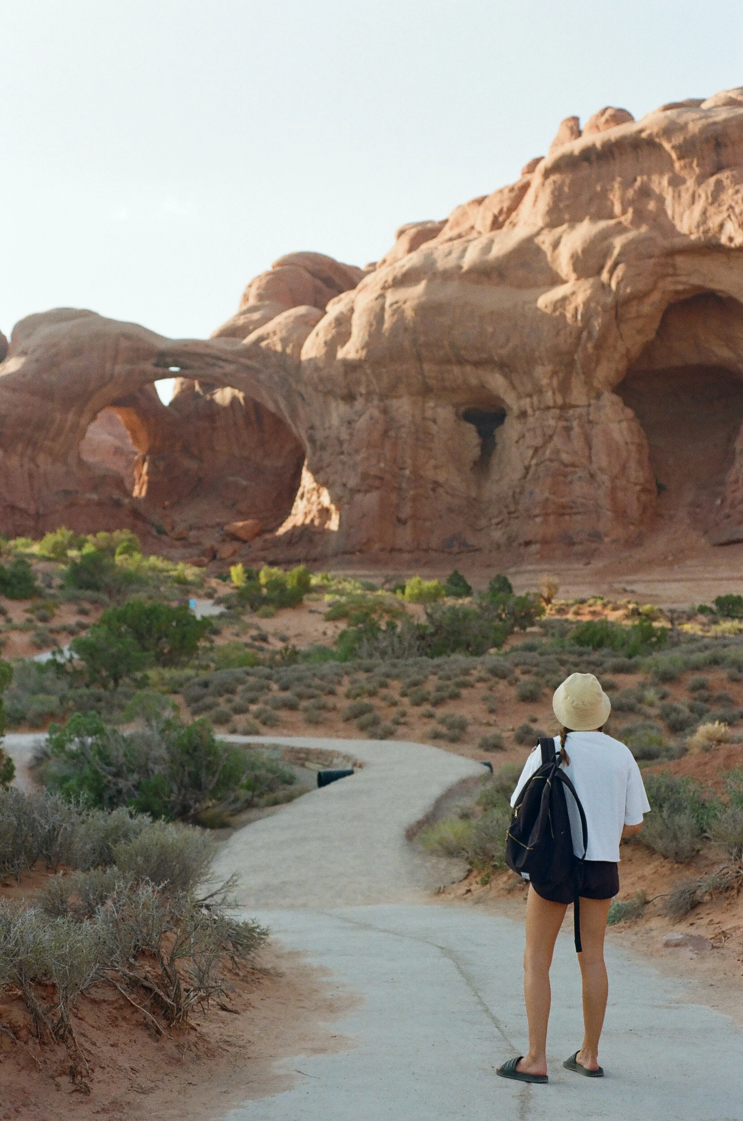 film of Double Arch at Arches National Park