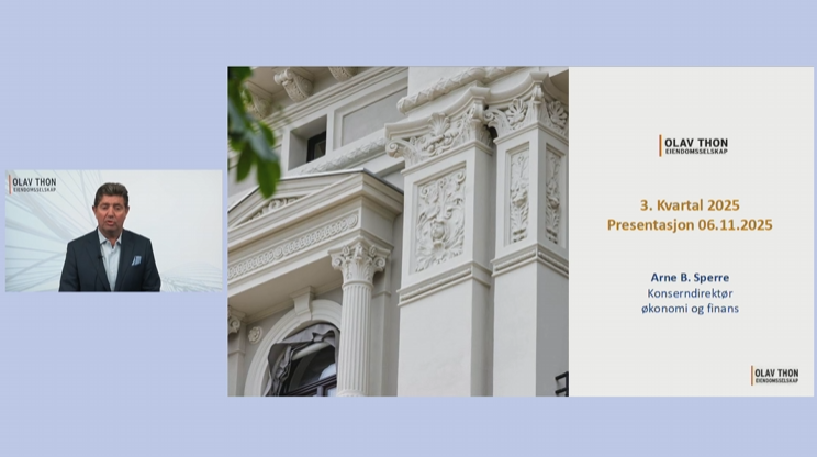 Olav Thon Eiendomsselskap Webcast Studio Hegnar
