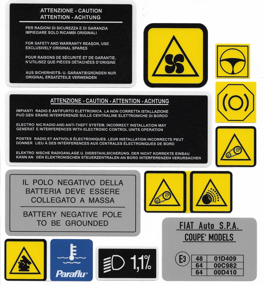 Kit Adesivi Motore Alta Qualità Fiat 500 N - Kit Adesivi Motore - Foto 11
