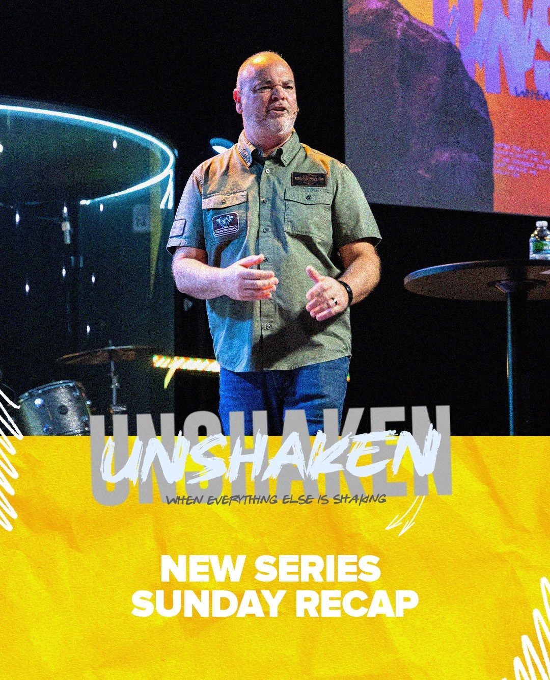 NEW SERIES SUNDAY 🙌 // UNSHAKEN⁠
⁠
We&rsquo;re stepping into a season of standing strong, no matter what comes our way. Storms will hit, but when your life is built on the Rock, you won't be moved. ⁠
⁠
God doesn't always show up in the loud moments&