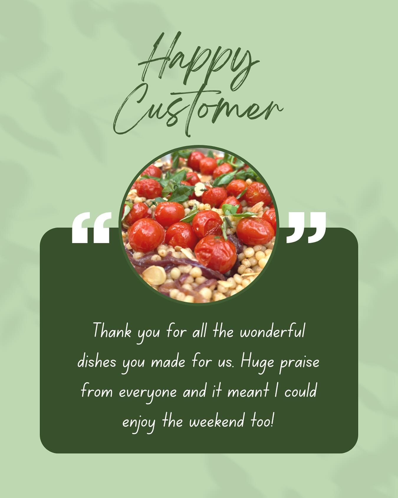 Always lovely to have such positive feedback 😃 

This was a fun event preparing dishes for a weekend celebration in the countryside.  I provided dishes for two evening meals so the hosts could enjoy entertaining without any stress. 

#stressfreeente