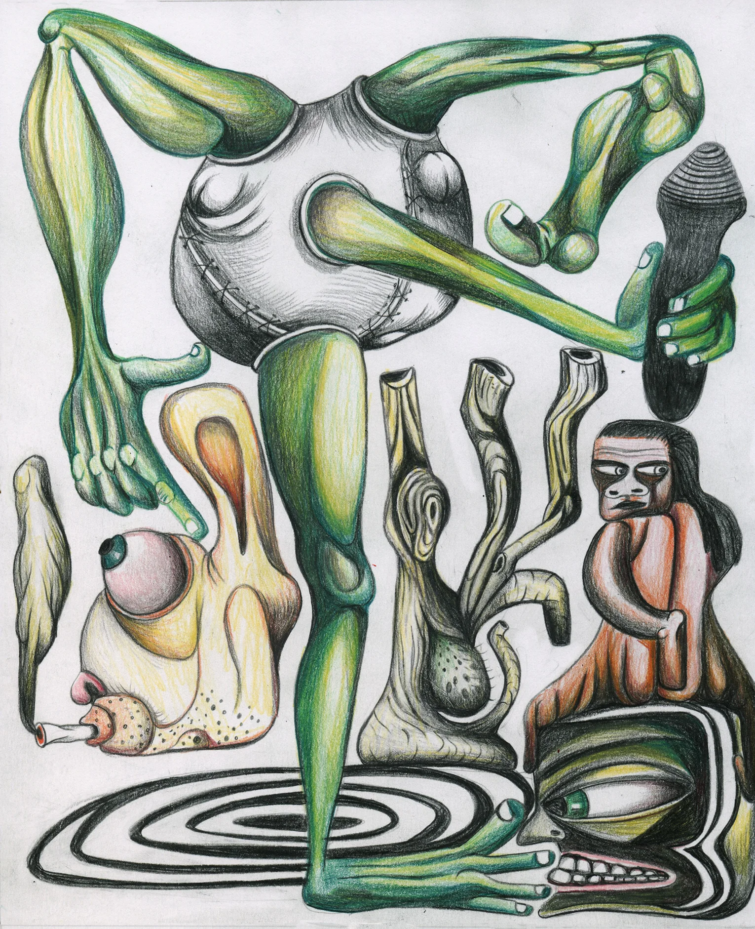 Enchanted Forest, color pencil on paper, 8”x 11”