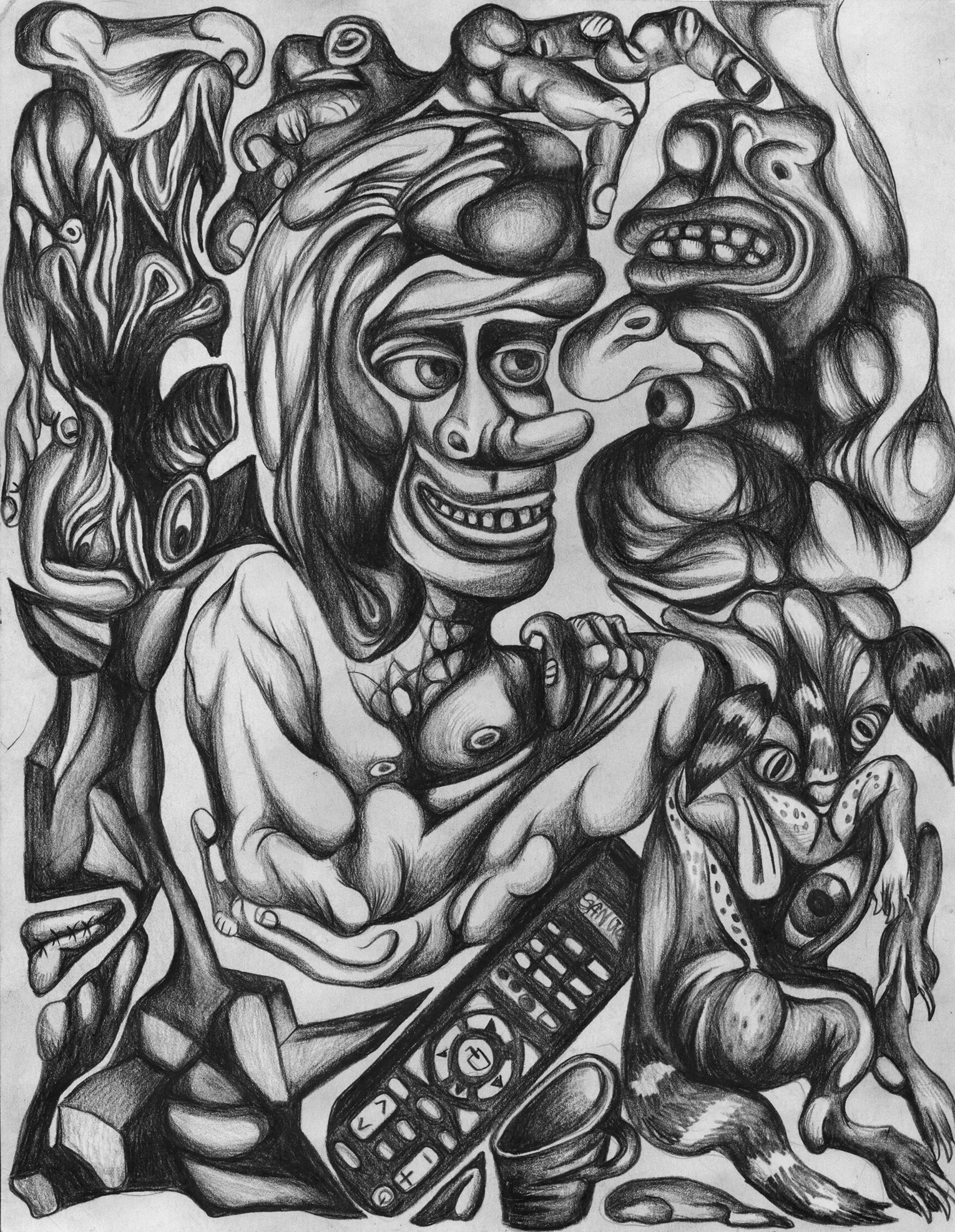 Condo Boudoir, color pencil on paper, 8”x 11”