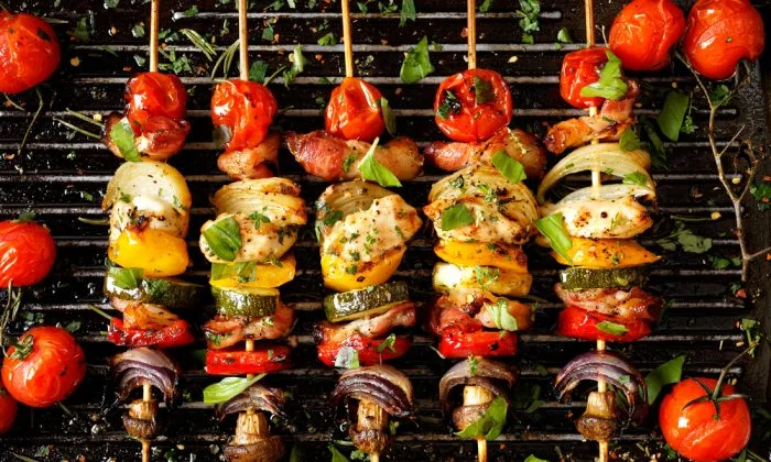 Vegetable skewers are a fresh and healthy option for the grill. (Shutterstock)