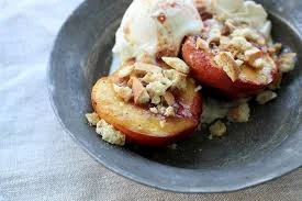 Grilled Peaches with Crumb Topping—Tastes like Pie!